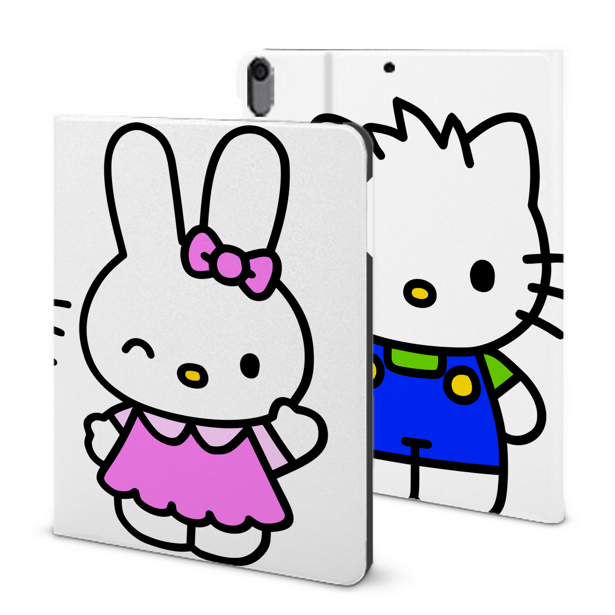 （画像用） Hello Kitty ハローキティ IPad ケース ブック型 PUレザー TPU 耐衝撃 軽量 薄型 ペン収納なし 全面保護 IPad 各モデル対応